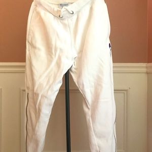 White Champion M sports sweater pants
